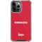 University of Nebraska Red iPhone 13 Pro Max Clear Case